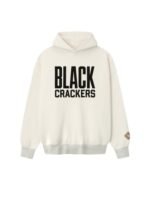 Essentials Black Crackers Hoodie featuring the Crackers logo prominently displayed on the front.
